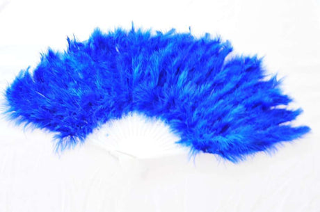 28-Stave Marabou Fluffy Feather Fan FeatherParadise.com