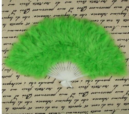 28-Stave Marabou Fluffy Feather Fan FeatherParadise.com