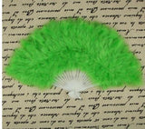 28-Stave Marabou Fluffy Feather Fan FeatherParadise.com