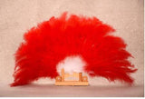 28-Stave Marabou Fluffy Feather Fan FeatherParadise.com