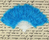 28-Stave Marabou Fluffy Feather Fan FeatherParadise.com