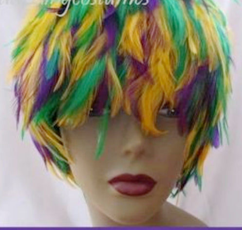 Handmade Hackle Feather Wig 1 Piece