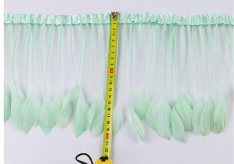2 Yards 6-8" Stripped Feather Fringe FeatherParadise.com