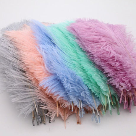 Gray Ostrich Feathers 12-14 Inches