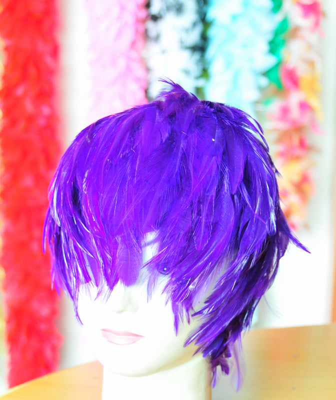 Handmade Hackle Feather Wig 1 Piece