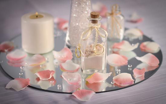 Round Glass Centerpiece Mirrors - 12 pieces