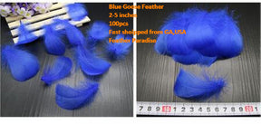Buy 100pcs Goose Nagorie Loose Feather Fillers – 3.3–6" Feather Confetti for Crafts, DIY Projects, Fly Tying & Decorations FeatherParadise.com