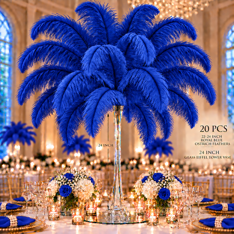 22-24 Inch Ostrich Feathers | 12 Pieces