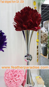 Metal Reversible Double Trumpet Vase – Silver | 6 Pieces