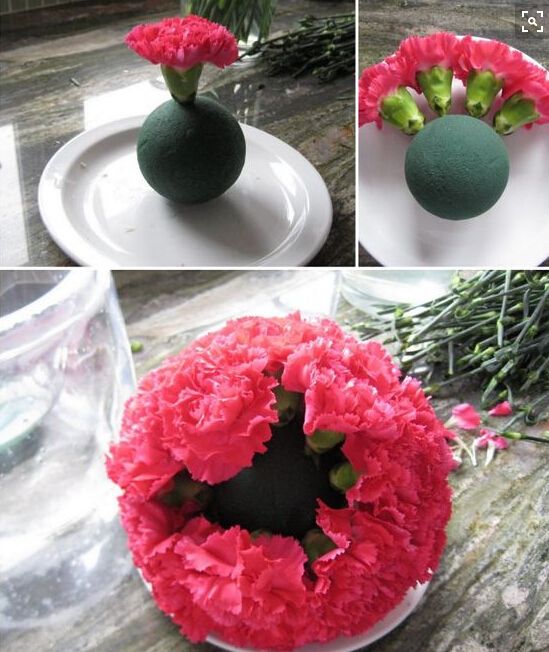 Premium Floral Foam Sphere Foam Ball 3-1/2 inch for Fresh Dry Flowers 1 Piece