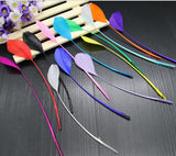 2 Yards 6-8" Stripped Feather Fringe FeatherParadise.com