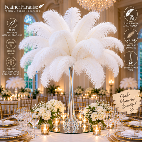 22-24 Inch Ostrich Feathers | 12 Pieces