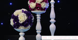 White Reversible Wedding Floral Stand & Candle Holder Centerpiece | 6 Pieces