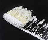 2 Yards 6-8" Stripped Feather Fringe FeatherParadise.com